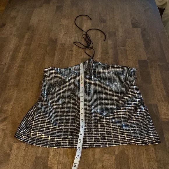 Zara Silver Halter Top - Picture 7 of 12